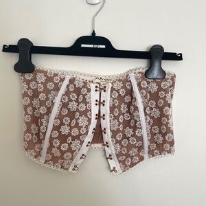 For Love and Lemons Lace Corset Tube Top
